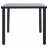 Mesa de comedor de MDF negro y gris hormigón 180x90x75 cm 3