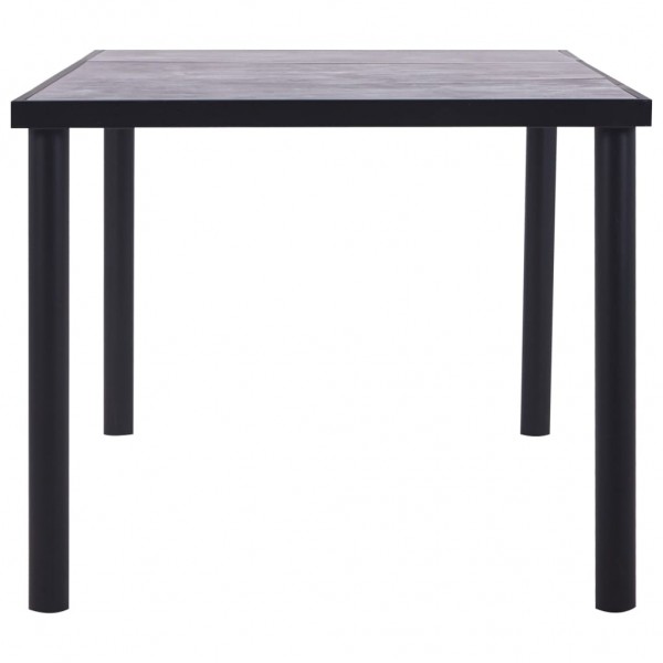 Mesa de jantar 200x100x75 cm MDF preto e cinzento cimento M 3