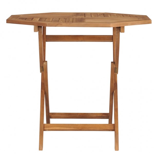 Mesa de jardín plegable madera de teca maciza 85x85x76 cm M 2