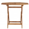 Mesa de jardín plegable madera de teca maciza 85x85x76 cm 2