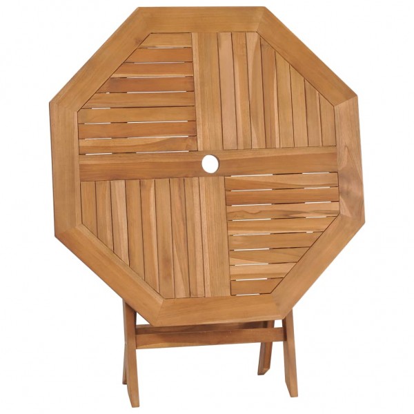 Mesa de jardim dobrável 85x85x76 cm madeira teca maciça M 3