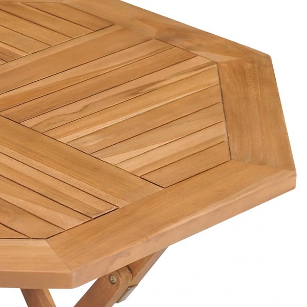 Mesa de jardim dobrável 85x85x76 cm madeira teca maciça M 4