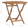 Mesa de jardín plegable madera de teca maciza 85x85x76 cm 5