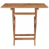 Mesa de jardim dobrável 85x85x76 cm madeira de teca maciça 4