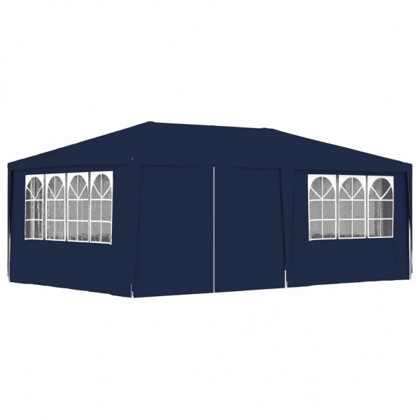 Carpa profesional para fiestas con paredes azul 90 g/m² 4x6 m D