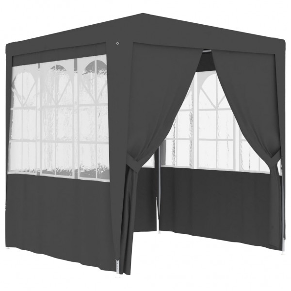 Carpa profesional para fiestas con paredes gris 90 g/m² 2x2 m M 4