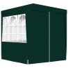 Tenda festas profissional c/ paredes laterais 2x2m 90g/m² verde 1
