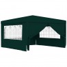 Carpa profesional para fiestas con paredes verde 90 g/m² 4x4 m 5