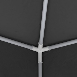 Carpa profesional para fiestas con paredes gris 90 g/m² 4x6 m H