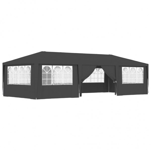 Tenda festas com paredes laterais 4x9m 90g/m² antracite M 5