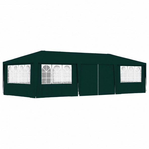 Carpa profesional para fiestas con paredes verde 90 g/m² 4x9 m D