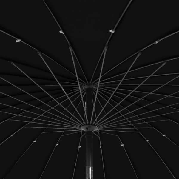 Sombrilla de jardín con palo de aluminio negro 270 cm M 2