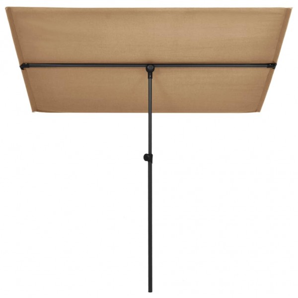 Guarda-sol jardim c/ poste alumínio 180x110cm cinza-acastanhado M 3