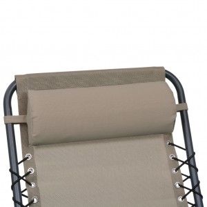 Reposacabezas de silla jardín textilene gris taupe 40x7.5x15 cm H