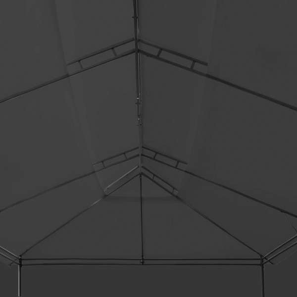 Cenador con cortinas gris antracita 600x298x270 cm M 2