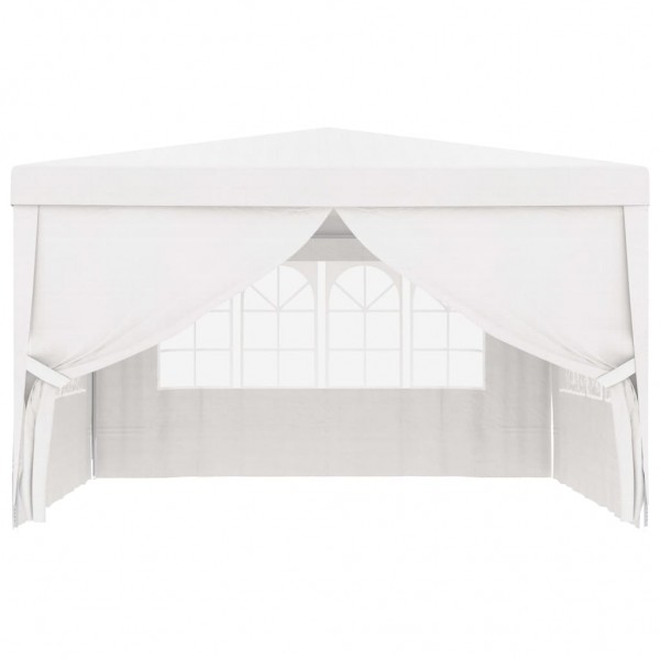 Tenda festas profissional + paredes laterais 4x4m 90g/m² branco M 4