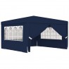 Tenda festas profissional c/ paredes laterais 4x4m 90g/m² azul 1