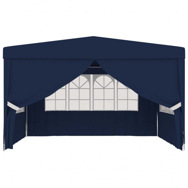 Carpa profesional para fiestas con paredes azul 90 g/m² 4x4 m M 4