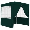 Tenda festas profiss. c/ paredes laterais 2.5x2.5m 90g/m² verde 1