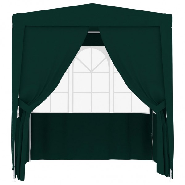 Carpa profesional fiestas con paredes verde 90 g/m² 2.5x2.5 m M 4