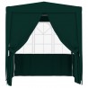 Tenda festas profiss. c/ paredes laterais 2.5x2.5m 90g/m² verde 4