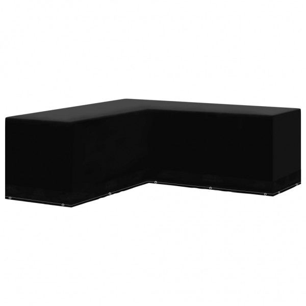 Cubierta de muebles de jardín forma L 12 ojales 250x250x90 cm D