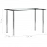 Mesa de comedor vidrio templado negro transparente 120x60x75 cm 5