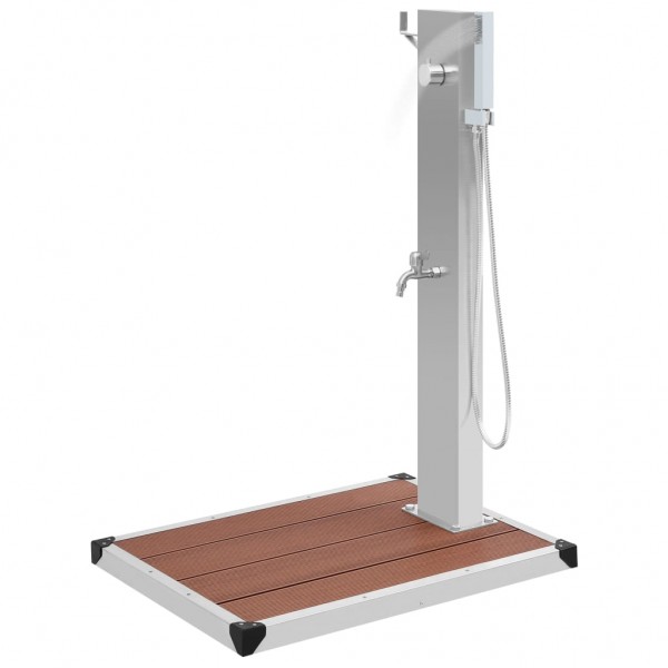 Chuveiro para exterior com base WPC aço inoxidável M 5