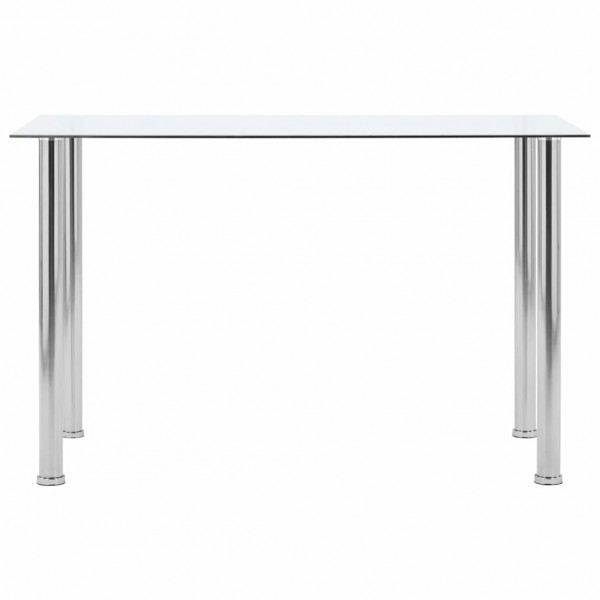 Mesa de comedor vidrio templado transparente 120x60x75 cm M 2