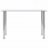 Mesa de comedor vidrio templado transparente 120x60x75 cm 2