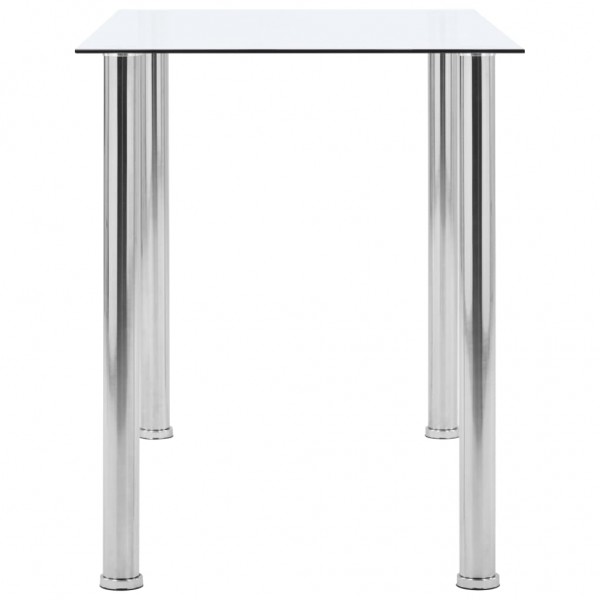 Mesa de comedor vidrio templado transparente 120x60x75 cm M 3