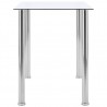 Mesa de comedor vidrio templado transparente 120x60x75 cm 3