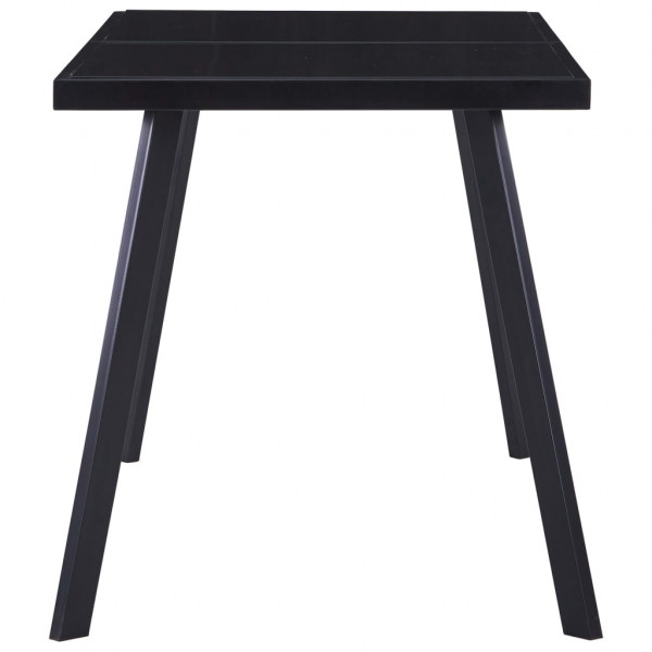 Mesa de comedor de vidrio templado negro 140x70x75 cm M 3