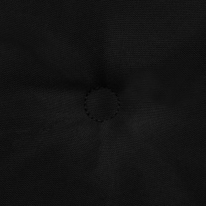 Cojín silla de jardín respaldo alto 4 uds tela negro 120x50x3cm H