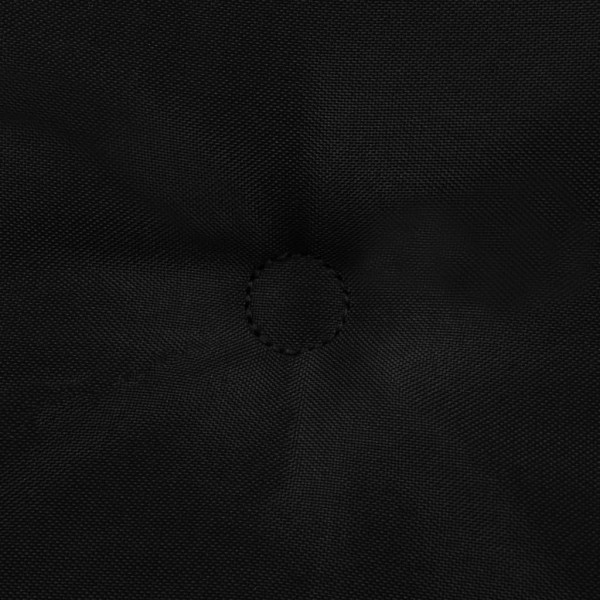 Cojín silla de jardín respaldo alto 4 uds tela negro 120x50x3cm M 2