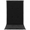 Cojín silla de jardín respaldo alto 4 uds tela negro 120x50x3cm 4