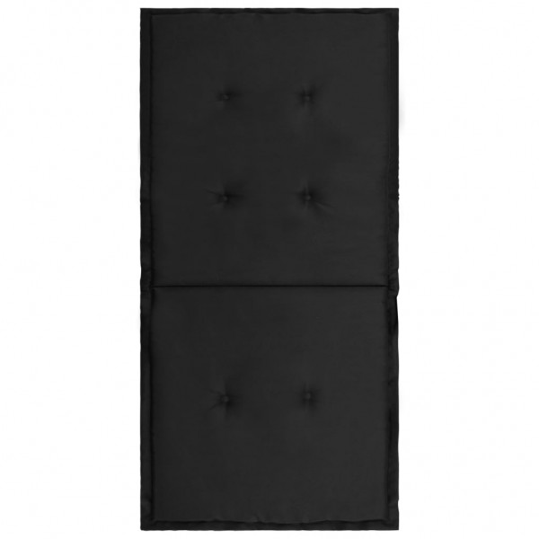 Cojín de silla de jardín respaldo bajo 4 uds tela Oxford negro M 5