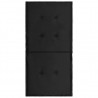 Cojín de silla de jardín respaldo bajo 4 uds tela Oxford negro 5