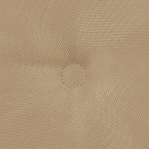 Cojín de silla de jardín respaldo bajo 2 uds tela Oxford beige H