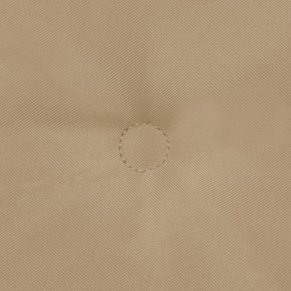 Cojín de silla de jardín respaldo bajo 4 uds tela Oxford beige M 2