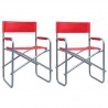 Cadeiras de realizador 2 pcs aço vermelho 1
