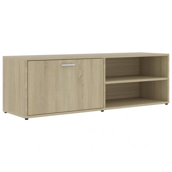 Mueble de TV madera contrachapada color roble 120x34x37 cm M 2