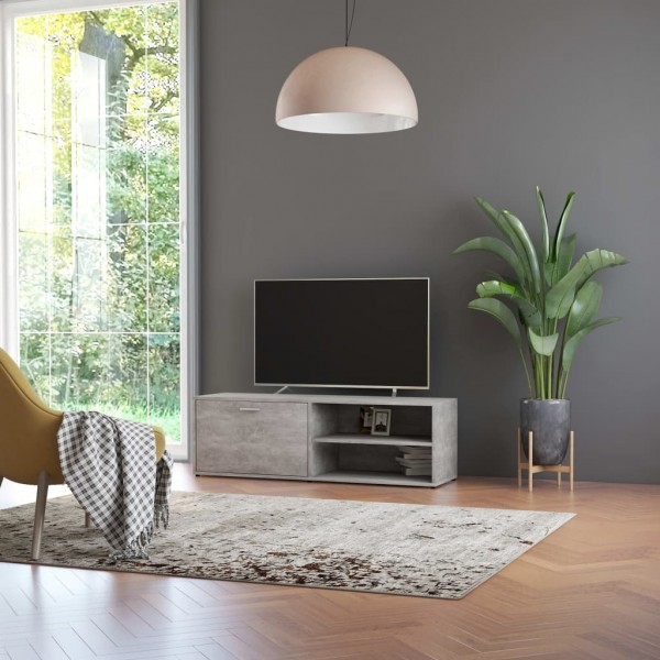 Mueble de TV madera contrachapada gris hormigón 120x34x37 cm D