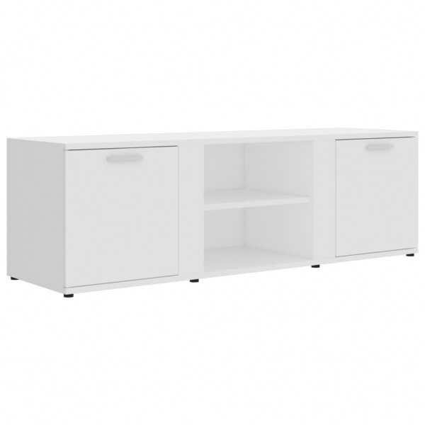 Mueble de TV madera contrachapada blanco 120x34x37 cm M 2