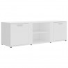 Mueble de TV madera contrachapada blanco 120x34x37 cm 2
