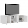 Mueble de TV madera contrachapada blanco 120x34x37 cm 5