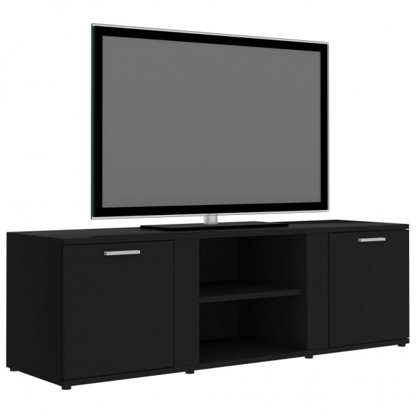 Mueble de TV madera contrachapada negra 120x34x37 cm M 3