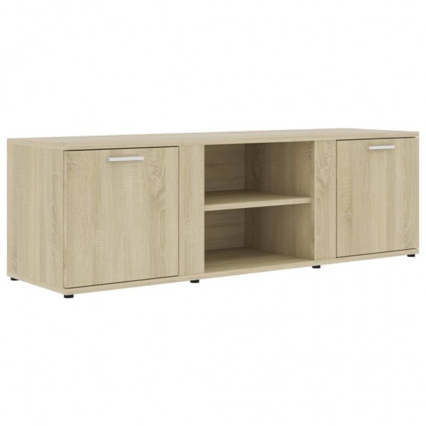 Mueble de TV madera contrachapada color roble 120x34x37 cm M 2
