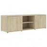 Mueble de TV madera contrachapada color roble 120x34x37 cm 2