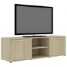 Mueble de TV madera contrachapada color roble 120x34x37 cm 3